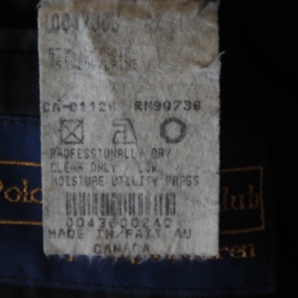 Vintage Polo University Club Ralph Lauren Glen Plaid Sports Coat 42 L* Silk Wool